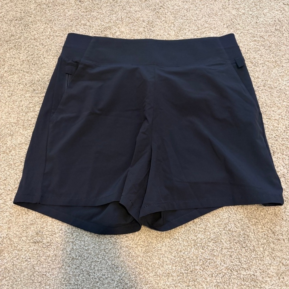 Athleta Brooklyn Shorts Womens 8 Faded Black Golf Athleisure Pull On Sporty